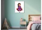 Purple Heroine Girl Digital Art - Captivating Digital Artwork for Fans and Collectors