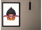 Superhero Kid Flying Digital Art | Vibrant & Inspiring Wall Decor for Kids' Rooms