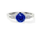 Stunning Blue Sapphire and Diamond Ring 0.91cttw