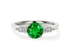 Natural Emerald Stone Engagement Rings