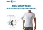 Mens Crew Neck Premium Cotton Sweatproof T-Shirt