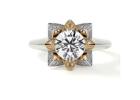 Timeless Two Tone Lotus Women's Diamond Ring