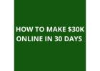 HOW TO MAKE $30K ONLINE IN 30 DAYS