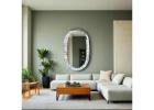 Enhance Your Walls with The Samret Oval Bone Inlay Mirror