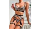 5-Piece Leopard Print Garter Set by Pratiharye – Unleash Your Wild Side