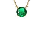 Beautiful Crafted 0.50cts. Prong Set Emerald Pendant Necklace