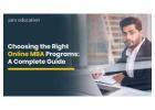 Choosing the Right Online MBA Programs: A Complete Guide