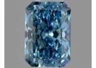 Stunning Radiant Cut Lab Grown Blue Diamond