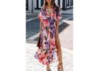 Women's Gorgeous Floral Printed Midi Dress