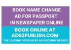 How to Book a Name Change Ad Online on Ads2Publish