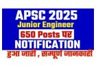 What is the Latest Notification for APSC JE 2025