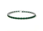 Elegant Emerald Oval Bracelet