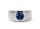 Mens Bezel Set Sapphire Rings