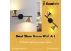 Dual Glow Brass Wall Art | Illuminee