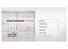 Containers types | LOTUS Containers