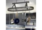 Maximize Kitchen Space with a Ceiling Mounted Pot Rack by Enclume