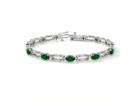 Stunning Emerald Oval Tennis Bracelet