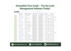 Streamline Your Leads – Try Our Lead Management Software Today!