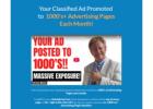 Your Classified Ad Promoted to  Each Month