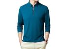 Men's Cotton Full Sleeve Regular Polo Neck T-Shirt