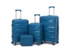 PP Luggage Baigou Factory 3pcs Set 20 24 28 Inch Double Wheel Matching Color Trolley Luggage