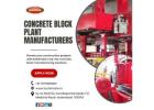 Concrete Block Plant Manufacturers | 7675989961 | Buildmate