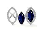 Blue Sapphire Earrings in Prong Set