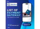 List of Payment Gateways: Top Solutions for 2025