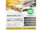 One Way Taxi in Tamil Nadu – Go2 Cab Booking Made Easy