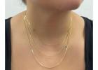 14 kt solid gold rope chain for women